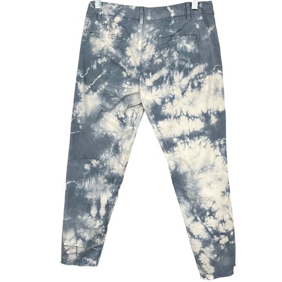 Nili Lotan East Hampton Pants Size 4 Light Blue Tie Dye Cotton Blend Casual - Picture 4 of 8